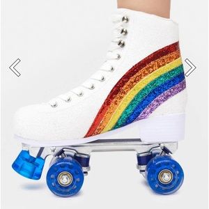 Rainbow Roller Skates size 9 Club Exx Dolls Kill